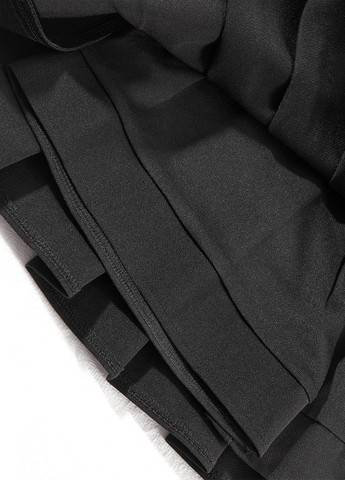 Черная однотонная юбка No Brand плиссе, а-силуэта (трапеция)