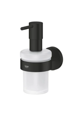 Дозатор жидкого мыла ESSENTIALS, черный/матовый, настенный Grohe (401622100)