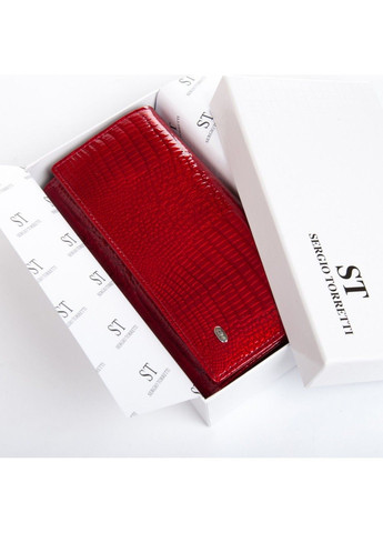 Женский кожаный лаковый кошелек SERGIO TORRETTI FEW501-2 red ST (360751394)