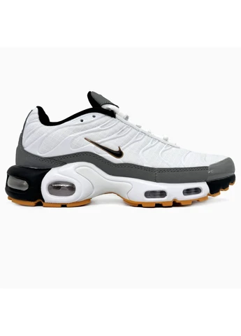 Білі кросівки чоловічі nike air max tn white/gray/orange найк аір макс тн плюс білі демісезон No Brand