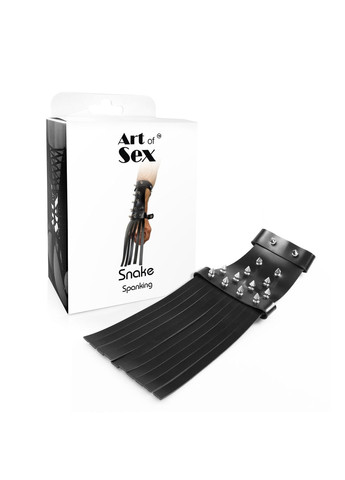 Кожаная БДСМ перчатка-хлыст - Snake Art of Sex (369952348)