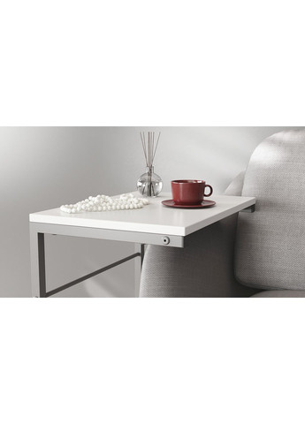 Столик приставний Террі 650x440x330 Сірий метал ДСП Біле 16 мм (FRD-104662) Ferrum-decor (365445221)