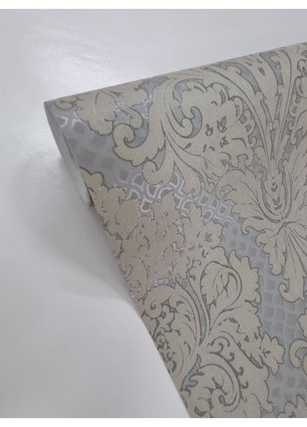 Метровые обои виниловые на флизелиновой основе 10,05 × 1,06 57553, серые с кофейным узором MARBURG (340275546)