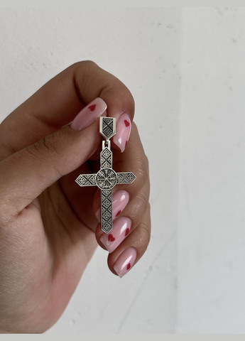 Хрестик срібло 925 проби Вегвізир з компасом No Brand (328599318)