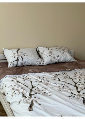 Постільна білизна з резинкою Фрезія, сатин Полуторний розмір, наволочки 50/70 No Brand (364220029)