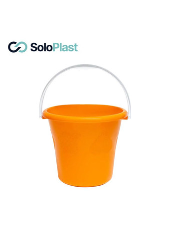 Ведро пластиковое 6 литров оранжевое для дома и хозяйства. SoloPlast (340285930)