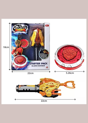 Волчок VI Starter Pack Горящий Боевой Медведь (EU654112) Infinity Nado (330057520)