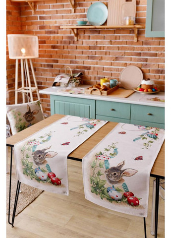 Великодня доріжка на стіл Веснянка 40х140 см натуральна тканина декор для святкового столу ProDobro (369378023)