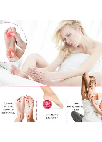 Масажний м'ячик Goober з шипами червоний EasyFit (362440961)