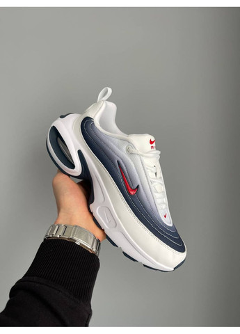 Білі Осінні кросівки чоловічі nike air max portal usa white midnight-navy bright-crimson | найк аір макс портал сша білі No Brand