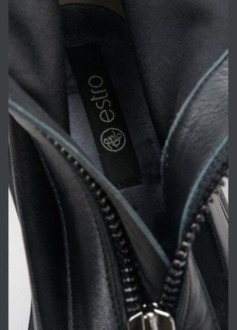 Черные осенние ботфорты, цвет черный Estro