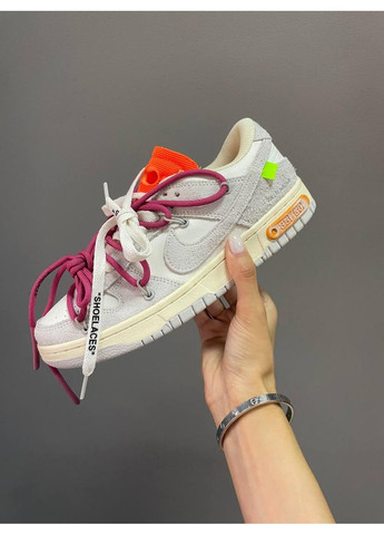Сірі Осінні кросівки чоловічі nike sb dunk low off white grey найк сб данк No Brand