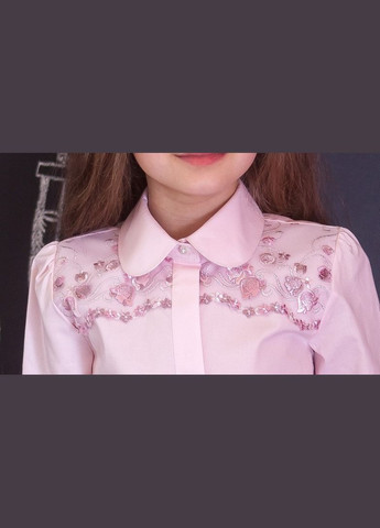 Розовая блузка Світ блуз демисезонная