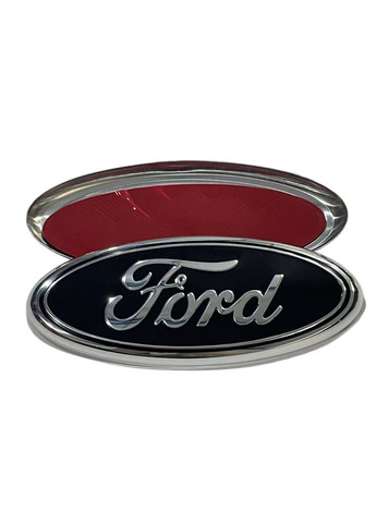 Эмблема FORD черная+серебро 175х74 мм металл (на скотче) Ford Motor Company (369610786)
