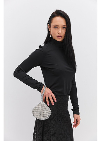 Женский лонгслив с воротником-стойкой и вырезом для пальчика Arjen (369716354)