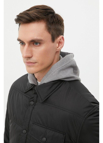 Чорна демісезонна куртка-сорочка fbc21007-200 Finn Flare