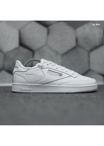Белые демисезонные кроссовки мужские reebok classic club c white рибок No Brand