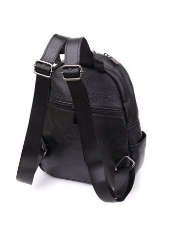 Лаконичный женский рюкзак из натуральной кожи 23062 Черный Vintage (357437638)
