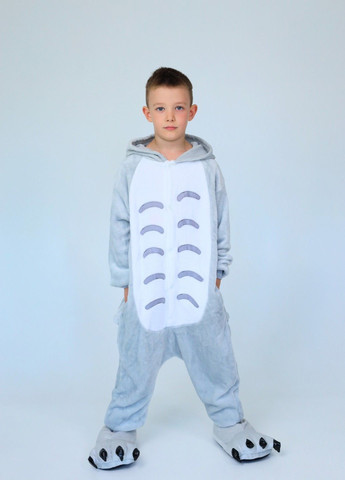 Кігурумі піжама Тоторо аніме дитяче плюшеве сіре з капюшоном Lalapka (362490086)