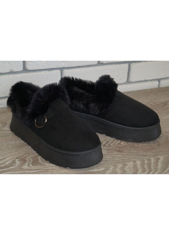 Уггі жіночі зимові на платформі чорні Loretta (361269173)