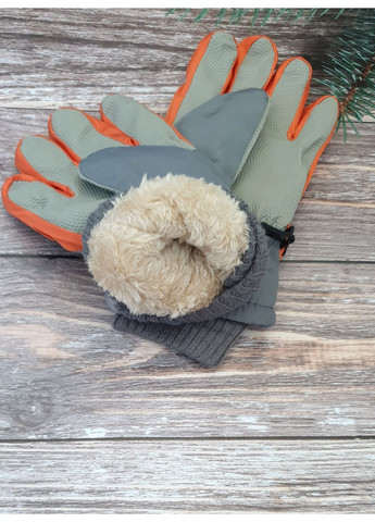 Балоновые перчатки на меху для девочек на 6-10 лет No Brand (365280303)