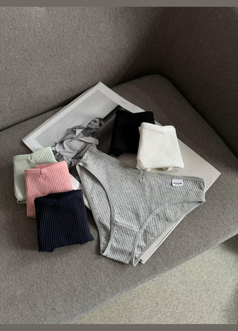 Жіночі труси сліпи в рубчик комплект зручних сліпів 6 шт для повсякденного комфорту No Brand (301646597)