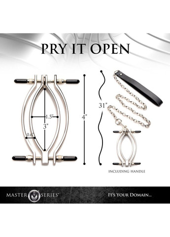 Зажим для половых губ : Pussy Tugger Adjustable Vagina Clamp with Chain Master Series (298474289)