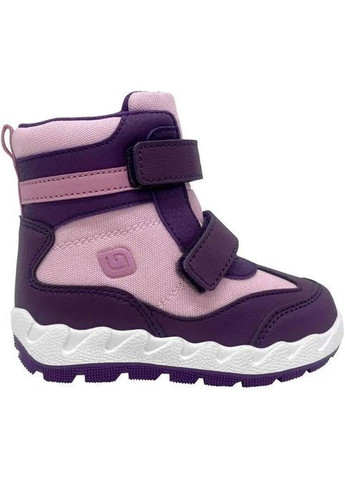 Фиолетовые спортивные, повседневные зимние стильные зимние фиолетово-розовые ботинки для девочки с утеплителем Lewro