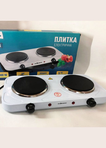 Настольная плита электрическая SB-063, электроплита двойная, двухкомфорочная. Цвет: белый Sea Breeze (365670316)