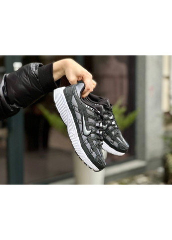 Серые демисезонные кроссовки мужские nike p-6000 black grey white найк п-6000 No Brand