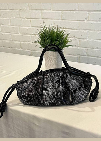 Сумка женская натуральная лазерная кожа длинный ремень в комплекте черная Polina&Eiterou (341322593)