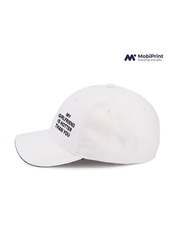 Кепка Sandwich My girlfriend hotter than you Білий (9278-4092-WT) MobiPrint (292866181)