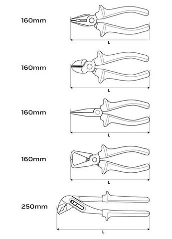 Набір інструментів Neo Tools, 13шт, для електрика 1000В, CrV та S2 (01-234) Tolsen (360427236)