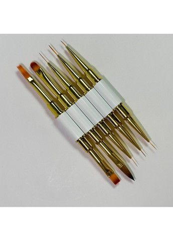 Двосторонній пензлик-лайнер 9 мм та 12 мм, білий Loya (365783451)