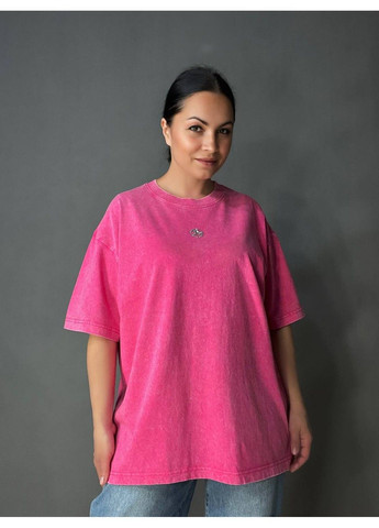 Футболка жіноча A-N 26089 тай-дай оверсайз з камінчиками літера B No Brand - (333251727)