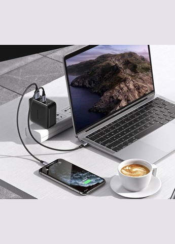 Зарядное устройство 65W GaN CD224 3C1A U+3C 4 Port вилка-US black Ugreen (322701276)