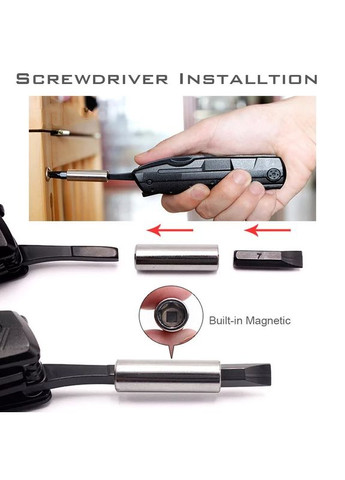 Мультитул Плоскогубцы Кусачки IPRee 9 в 1 + Отвертка, пила, нож, пассатижи + биты (5002331) Clefers (315633903)