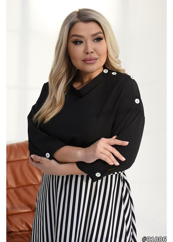 Черное праздничный, повседневный женское платье меди а-силуэт Avanti в полоску