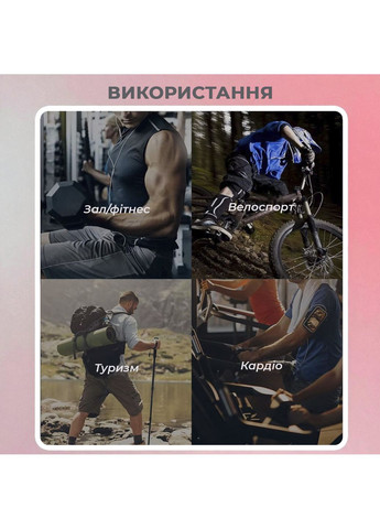 Рукавички без пальців для фітнесу велоспорту спортзалу важкої атлетики з фіксатором зап'ястя Рожеві 66_10_M_1C No Brand (369164831)