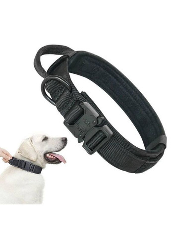 Тактичний нашийник для собак з металевою пряжкою та м’якою підкладкою No Brand (362136145)