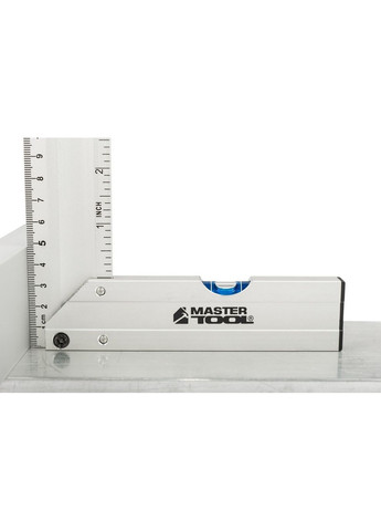 Кутник будівельний алюмінієвий 500 мм ручка Al з капсулою 0,5 мм/1м 30-4500 Mastertool (364964719)