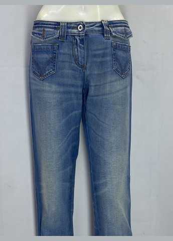 Голубые демисезонные зауженные джинсы D&G
