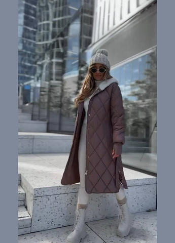 Коричневая зимняя куртка женская No Brand