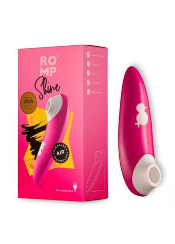 Кліторальний вакуумний стимулятор Shine рожевий Romp (297130388)