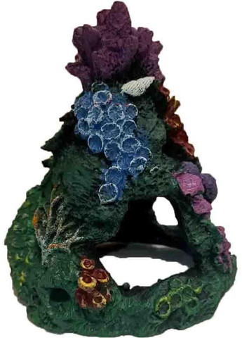 Декорація для акваріума штучний кораловий острів, кераміка 15.5x13x12 см Resun (323153438)