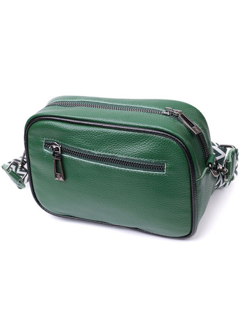 Сумка через плечо женская на одно отделение кожаная 22384 Зеленая Vintage (302009069)
