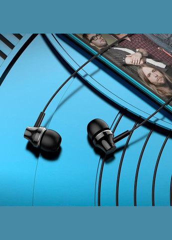 Навушники Singer universal earphones with microphone BM74 1.2m HiFi HD Mic чорні Borofone (293346357)