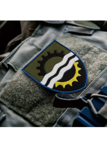Шеврон на липучці 145 окремий ремонтно-відновлювальний полк Командування Сил логістики ВСУ 7х8 см IDEIA (386252568)