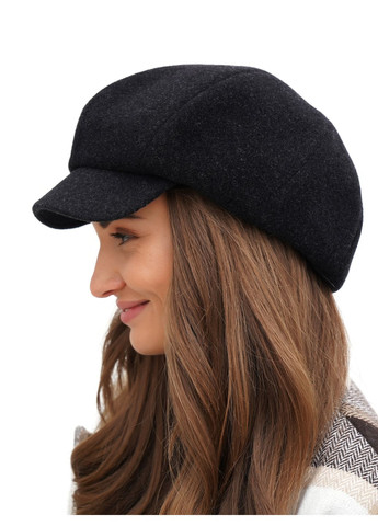 Кепка жіноча восьмиклинка темно-сіра вовняна VECONS Восьмиклинка — додає об'єму та стильності (319170491)