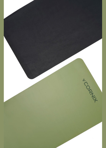 Килимок спортивний PU 183 x 68 x 0.4 см для йоги та фітнесу XR-0321 Green Cornix (303723257)